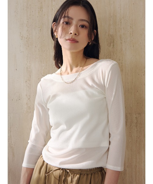 anuans（アニュアンス） tシャツ バックオープンシアーカットトップス