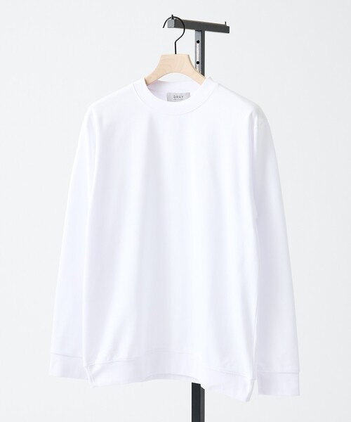 ABAHOUSE GRAY tシャツ 「SMART CLOSET」シルキータッチ モックネック