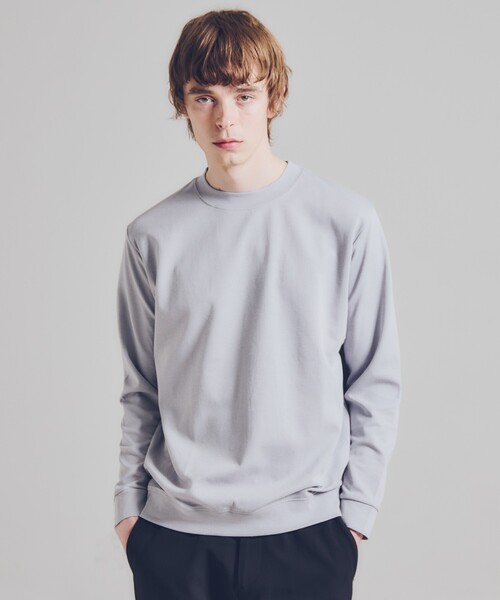 ABAHOUSE GRAY tシャツ 「SMART CLOSET」シルキータッチ モックネック