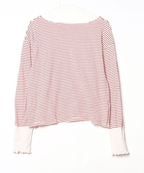 「JUMELLE」 長袖カットソー FREE レッド レディース_画像2