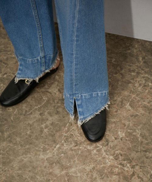 「ADAM ET ROPE'」 デニムパンツ 38 ブラック系その他 レディース