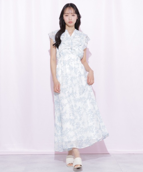 JILL by JILL STUART フラワープリントラッフルワンピース　新品 JILL by JILL STUART（ジルバイジルスチュアート） ワンピース