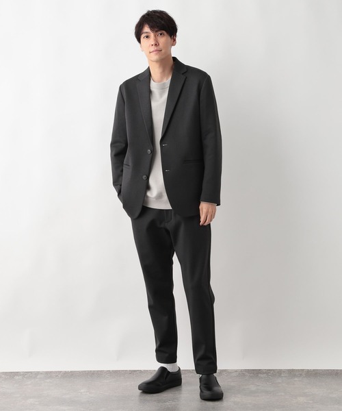 「GLOBAL WORK」 テーラードジャケット SMALL チャコールグレー メンズ_画像2