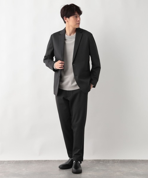 「GLOBAL WORK」 テーラードジャケット SMALL チャコールグレー メンズ_画像3