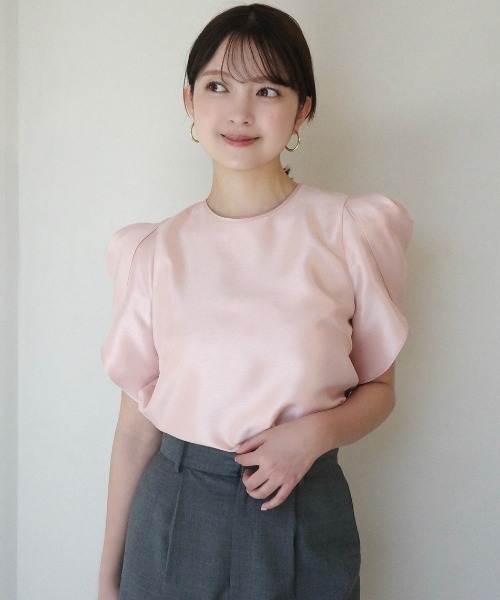 anuans アニュアンス フレアスリーブ ブラウス　フォルムスリーブブラウス フォルムスリーブブラウス