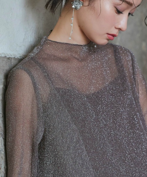 「RUIRUE BOUTIQUE」 長袖ワンピース L ブラック レディース_画像4
