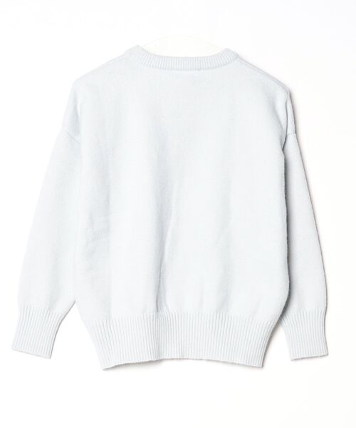 「AMI Alexandre Mattiussi」 ハートロゴ 長袖ニット S ブルー メンズ_画像2