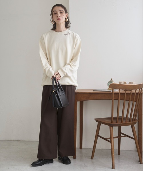 「ANGIE」 「United Athle」スウェットカットソー MEDIUM スミクロ レディース_画像2