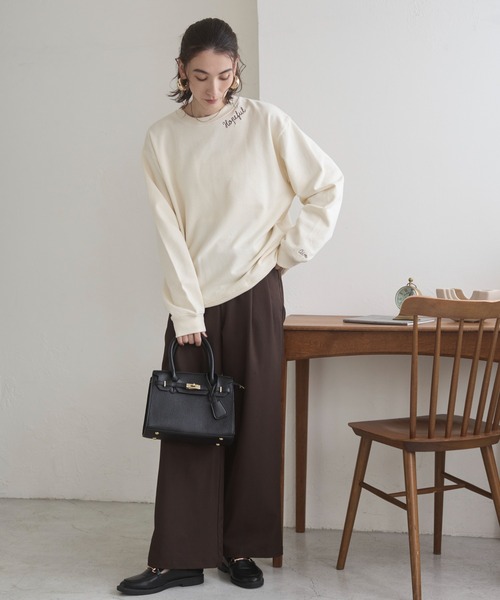 「ANGIE」 「United Athle」スウェットカットソー MEDIUM スミクロ レディース_画像3