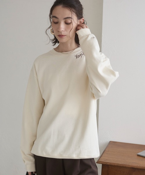 「ANGIE」 「United Athle」スウェットカットソー MEDIUM スミクロ レディース_画像4