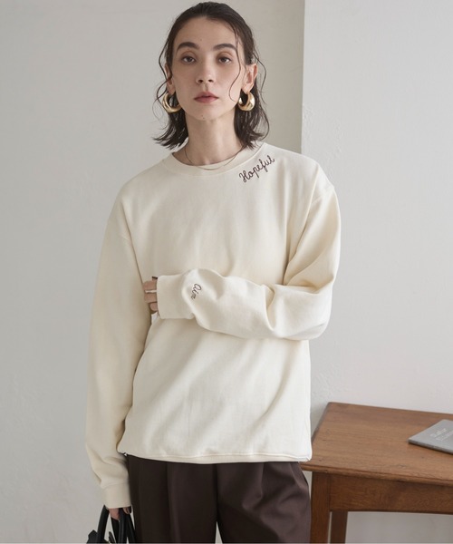 「ANGIE」 「United Athle」スウェットカットソー MEDIUM スミクロ レディース_画像5
