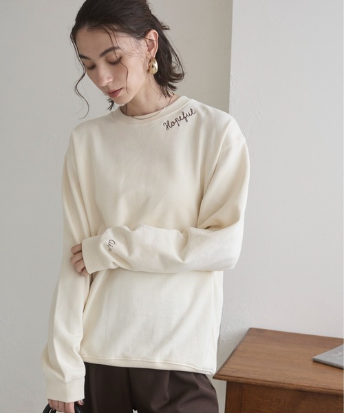 「ANGIE」 「United Athle」スウェットカットソー MEDIUM スミクロ レディース_画像6