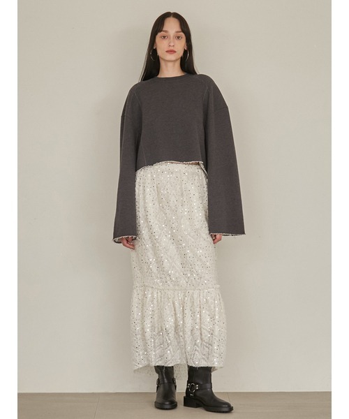 「styling/」 長袖カットソー FREE レッド レディース_画像9