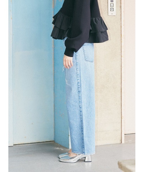 「COEL」 「upperhights」デニムパンツ 24 ブルー レディース_画像9