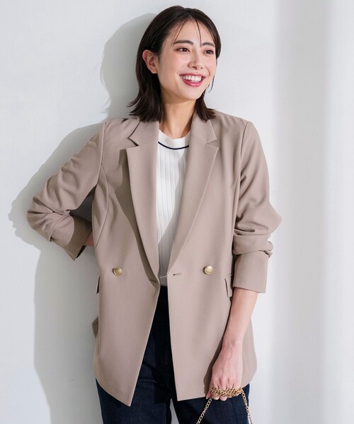 「ANY SIS」 テーラードジャケット X-LARGE ネイビー レディース_画像3