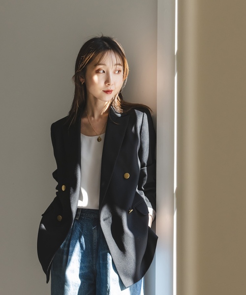 「NOBLE」 テーラードジャケット 36 アイボリー レディース_画像2