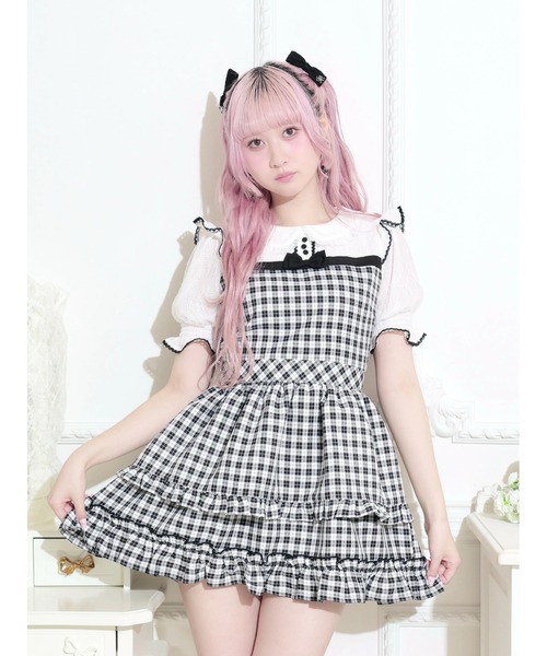 NOEMIE（ノエミー） ワンピース 半袖 レースドッキングティアード