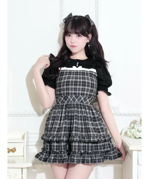 NOEMIE（ノエミー） ワンピース 半袖 レースドッキングティアード