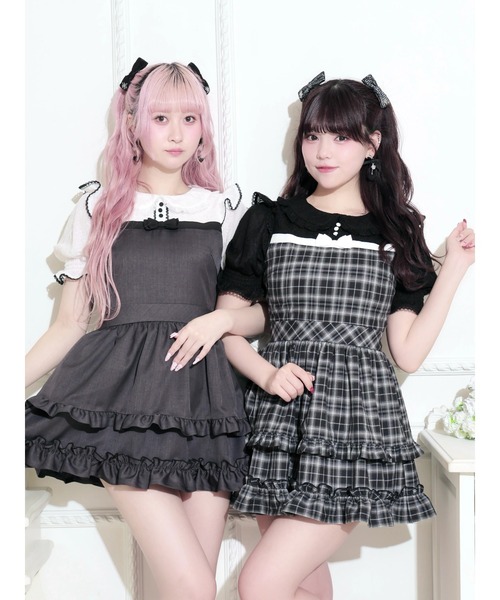 NOEMIE（ノエミー） ワンピース 半袖 レースドッキングティアード