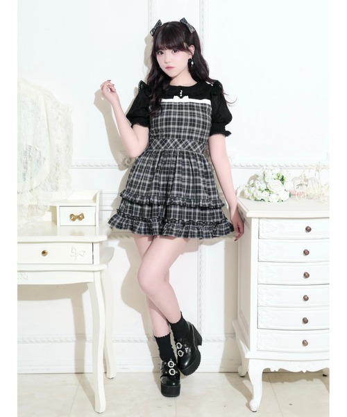 NOEMIE（ノエミー） ワンピース 半袖 レースドッキングティアード