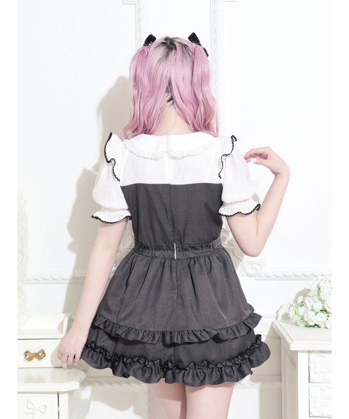 NOEMIE（ノエミー） ワンピース 半袖 レースドッキングティアード