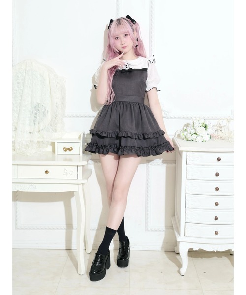 NOEMIE（ノエミー） ワンピース 半袖 レースドッキングティアード