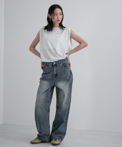 「feepur」 デニムパンツ MEDIUM ブラック レディース_画像2