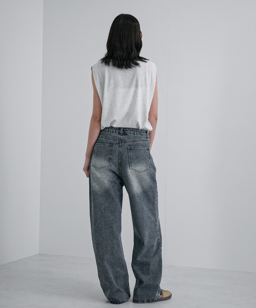 「feepur」 デニムパンツ MEDIUM ブラック レディース_画像4