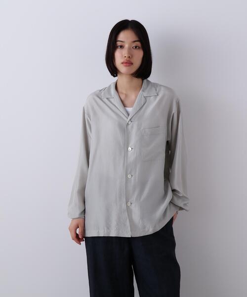 トップス YLEVE SILK PAJAMA SHIRT YLEVE（イレーヴ） ブラウス シャツ YLEVE / SILK HABUTAE PAJAMA