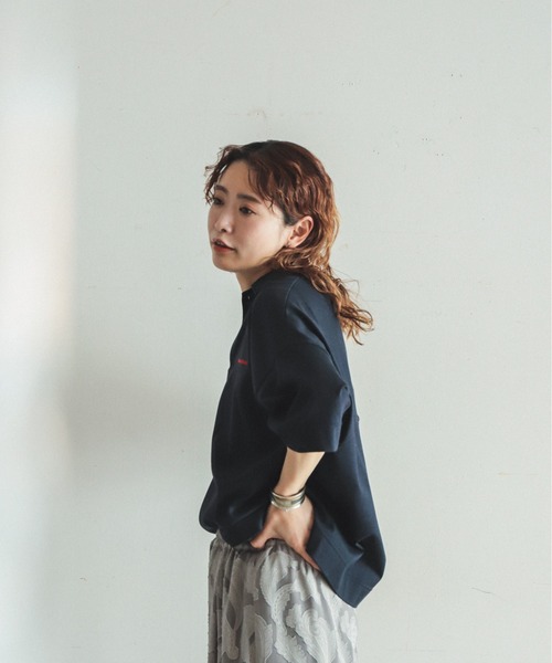 「FIL DE FER」 半袖シャツ FREE ネイビー レディース_画像4