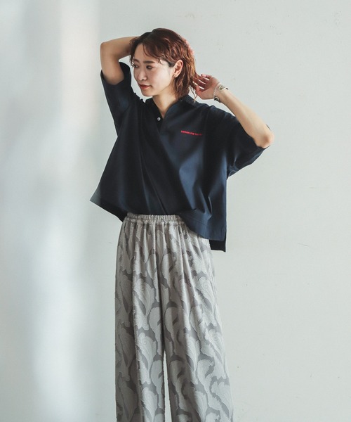 「FIL DE FER」 半袖シャツ FREE ネイビー レディース_画像7