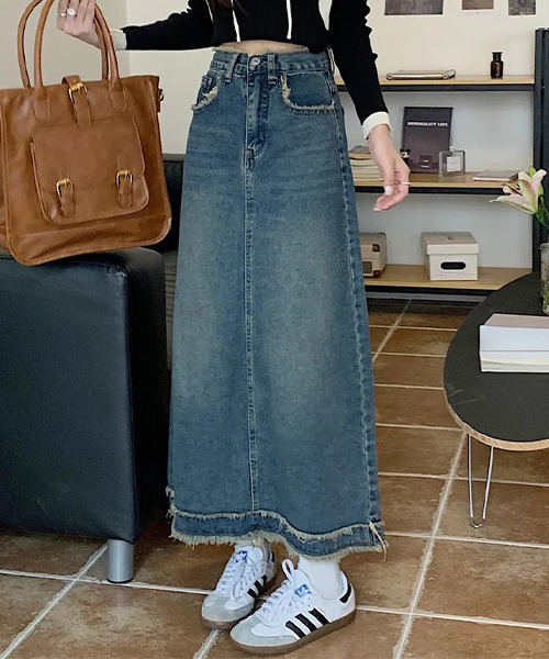 「c.u.l」 デニムスカート L ブルー レディース_画像3