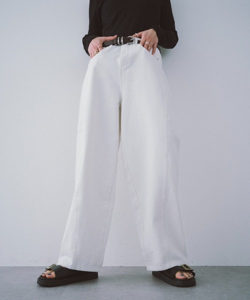 「HANNE」 チノパンツ SMALL ベージュ レディース_画像4