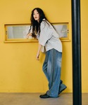 ワイドパンツ ジーンズ デニム デニムパンツ ...の詳細画像5