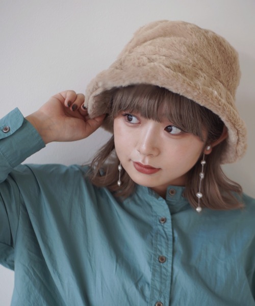 帽子 ハット 「 ammy. / エイミードット 」 ふわふわ ファー バケット