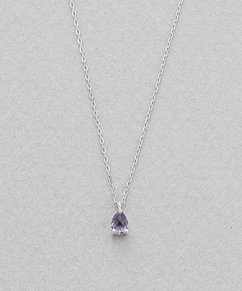 BLOOM（ブルーム） ネックレス 2月誕生石 K10 ホワイトゴールド