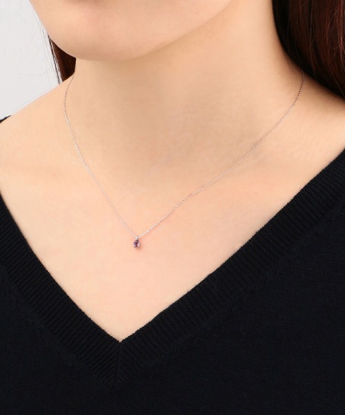 BLOOM（ブルーム） ネックレス 2月誕生石 K10 ホワイトゴールド