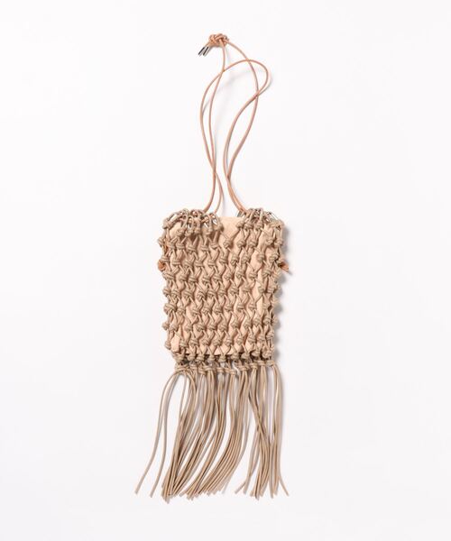 ショルダーバッグ T.A.S ティーエーエス / MACRAME BAG BIG マクラメレザーショルダーバッグ / BAG-092の画像