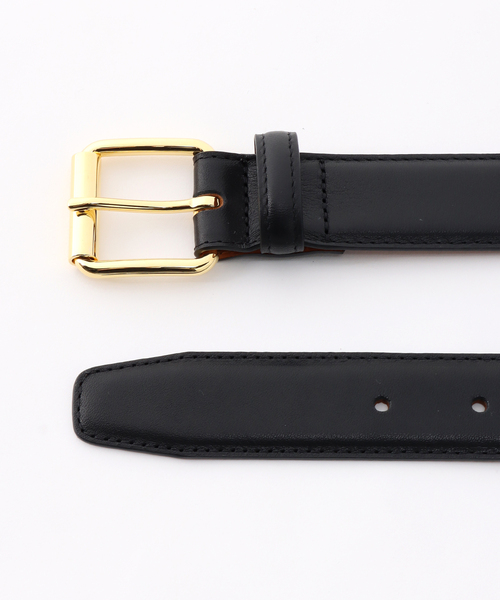 新品 タグ付き MAISON BOINET 黒レザーベルト ゴールド金具