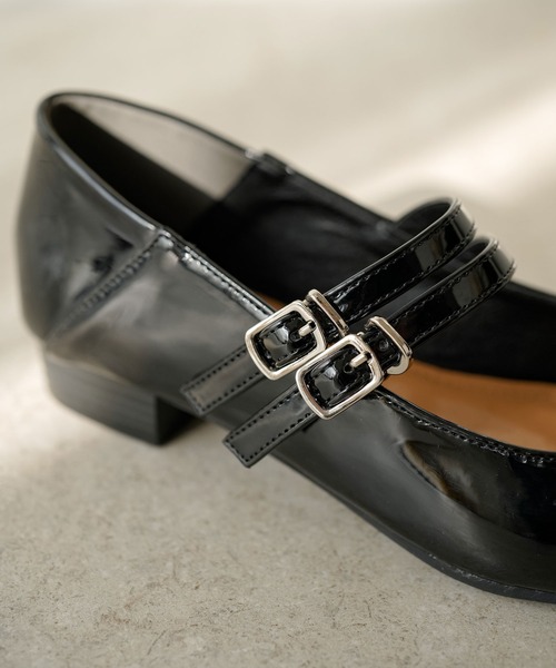 rectangle（レクタングル） パンプス ダブルストラップパンプス