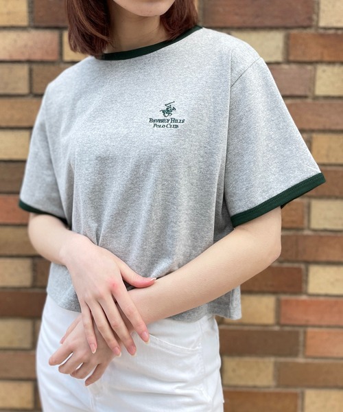 BEVERLY HILLS POLO CLUB tシャツ 「BEVERLY CLUB」リンガー