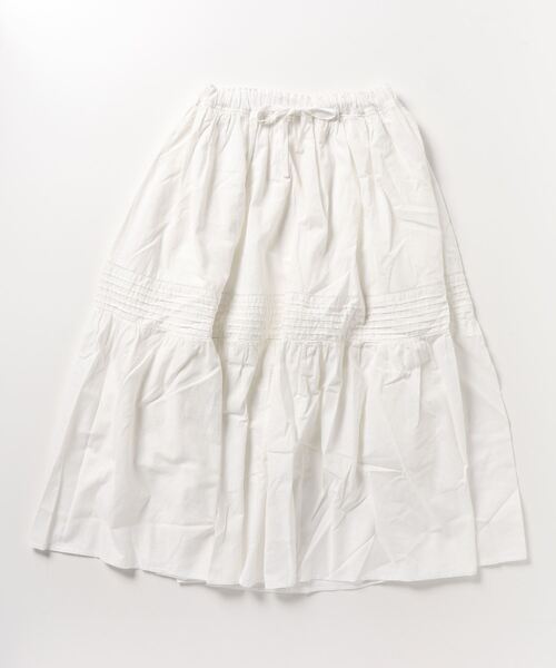 vent blanc RUSTICコットンリネン ピンタックギャザースカート vent blanc スカート ヴァンブラン RUSRIC ピンタックギャザー