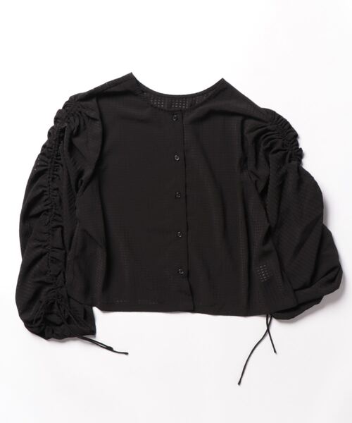 STYLEBLOCK ブラウス シャツ シアーギンガム2WAYドロスト