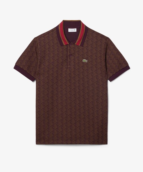 LACOSTE（ラコステ） ポロシャツ 半袖 モノグラムジャカード半袖
