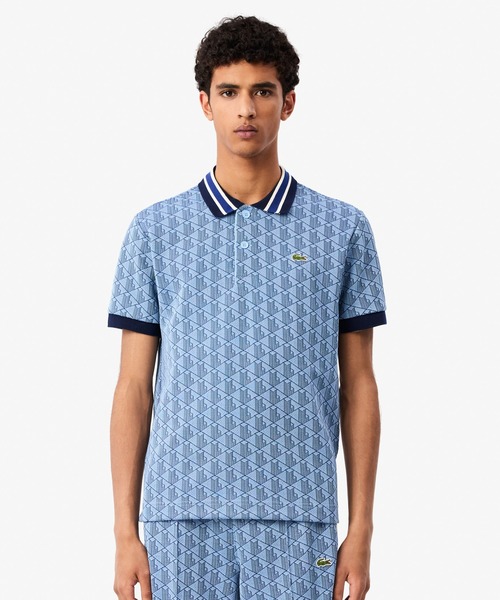 ◆Lacoste◆ Classic Fit Polo モノグラム ポロシャツ 半袖 Lacoste Men's Short Sleeve Classic Fit Allover Monogram Polo