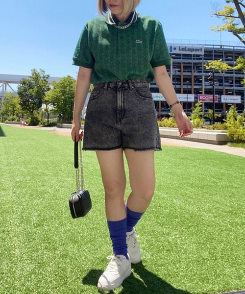 LACOSTE ラコステ モノグラム ジャガード ポロシャツ 半袖 モノグラムジャカード半袖ポロシャツ（ポロシャツ）｜LACOSTE