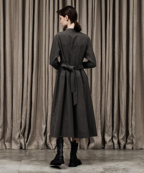 2025.美品.定価4.9万☆アンタイトル 洗える コットンクロスシャツドレス UNTITLED（アンタイトル） ワンピース コットンクロスシャツドレス