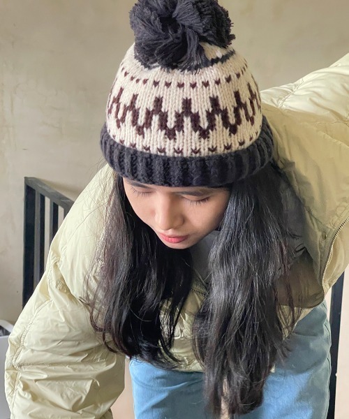 ニット帽 ニットキャップ NORDIC RETRO WOOL KNIT CAP レディース