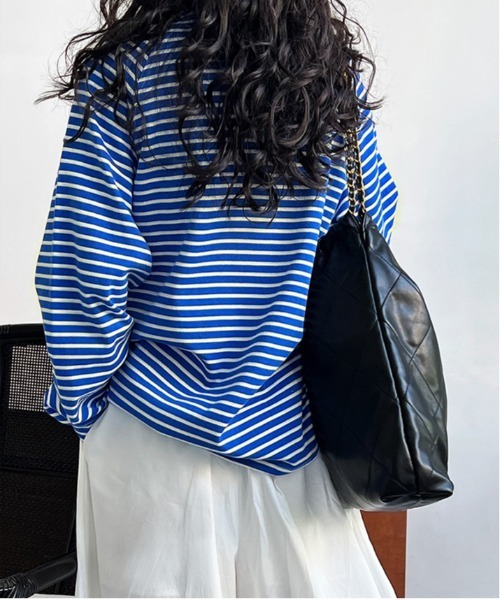 tシャツ ダンボールラグランスリーブプルオーバー レディース human woman｜◇ダンボールラグランスリーブプルオーバー