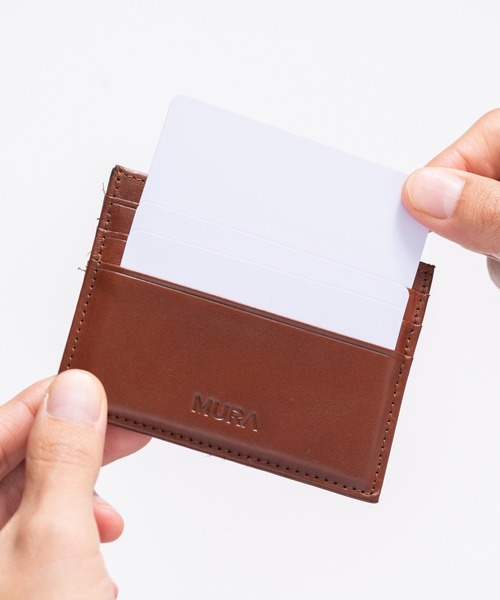 MURA（ムラ） カードケース 牛本革 コンパクト 薄型 ミニ お札入れ